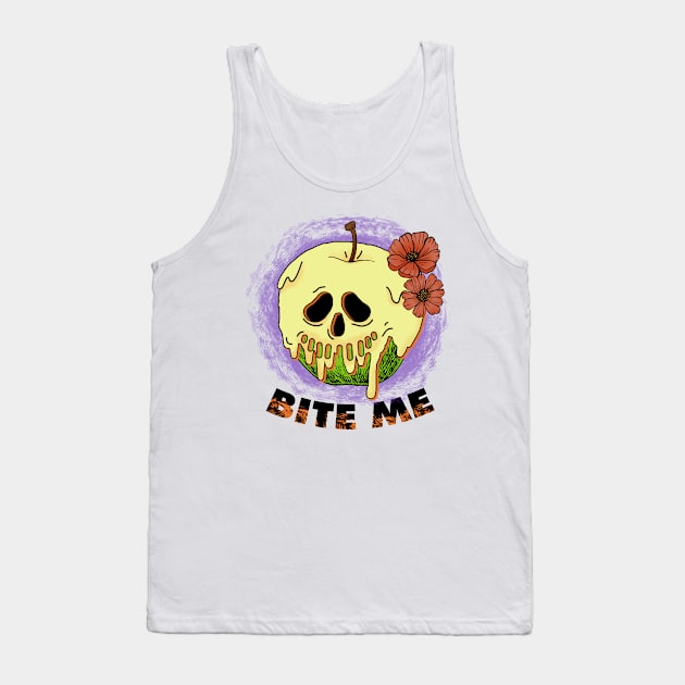 Bite Me - Apple Halloween Tank Top by EliseOB